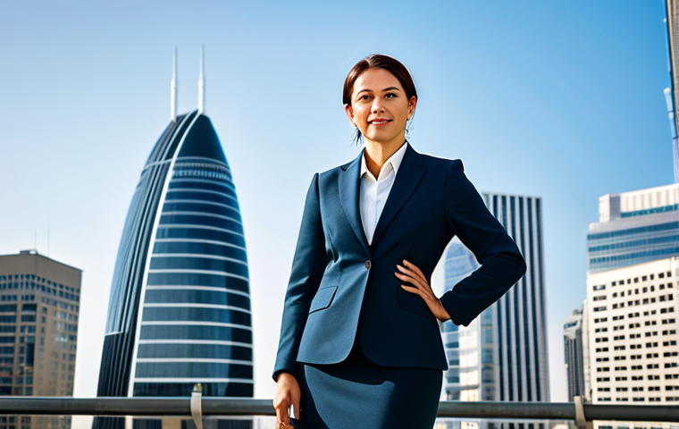 **

"A female architect in a fully clothed, modest, and professional business suit stands confidently in front of a newly designed, modern skyscraper during daylight. The environment includes a bustling cityscape with other buildings visible in the background. Perfect anatomy, correct proportions, well-formed hands, appropriate attire, safe for work, family-friendly, professional architectural photography, high quality."

**